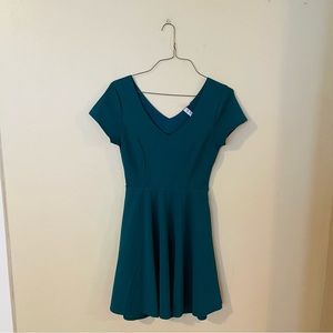 Emerald Green Open Back Dress